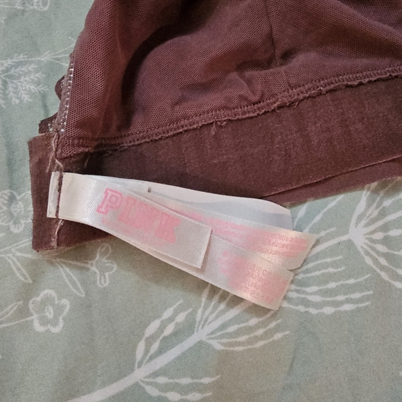 PINK Victoria's Secret Mauve Lace Halter Bralette - Picture 13 of 14